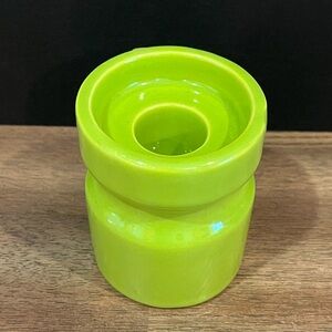 Vintage Haeger MCM Chartreuse Tapered Candlestick Holder